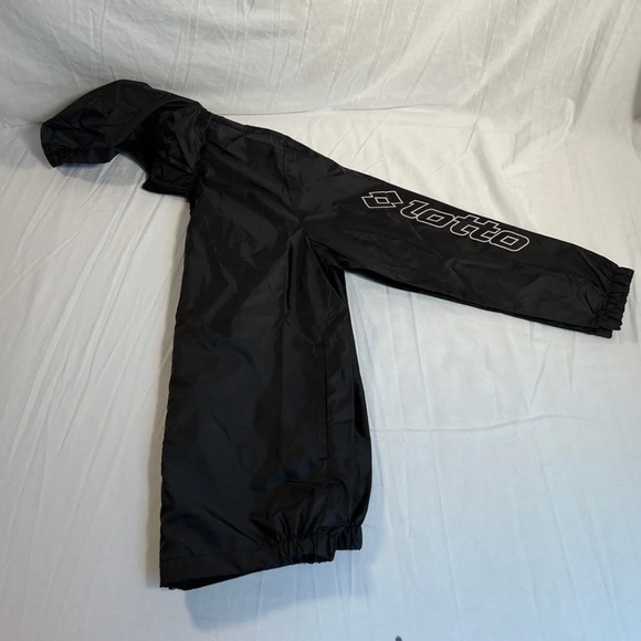 Lotto Italian Sport Design Windbreaker Jacket Youth Small 9/10 Black - Picture 7 of 7